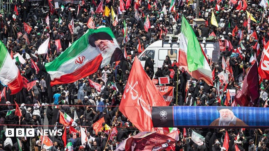Iran's Supreme Leader Khamenei's Burial Amidst Tensions