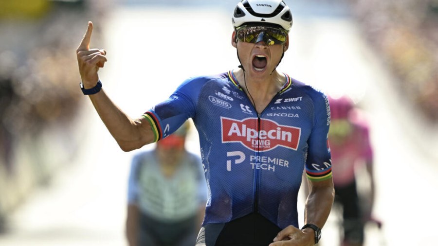Van der Poel Triumphs in Heat-Shortened Tour de France Stage