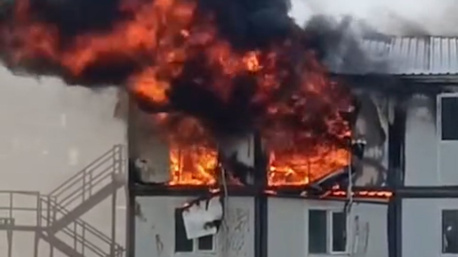 Fire at Turkish Earthquake Housing Construction Site